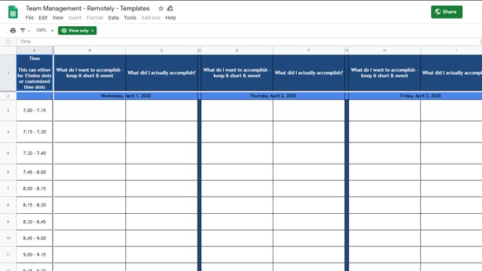 Template to Managing Your Team Remotely